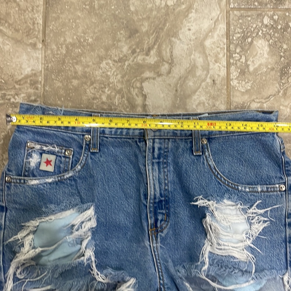 Vintage Rockies Women’s‎ High Waist Distressed Denim Short Sz 11 - Picture 12 of 13